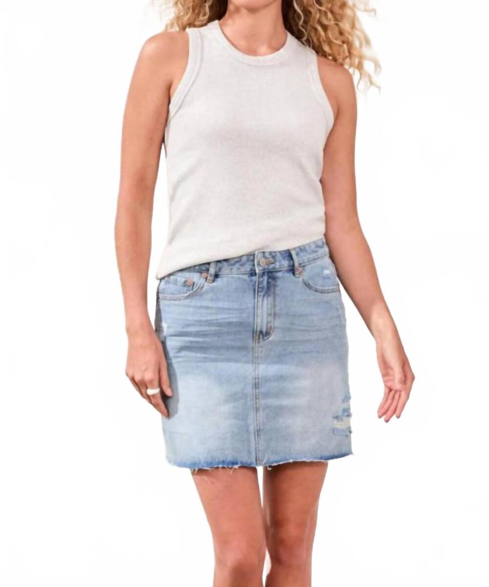 NEW TRIBAL brooke hugging denim skirt in east coast
